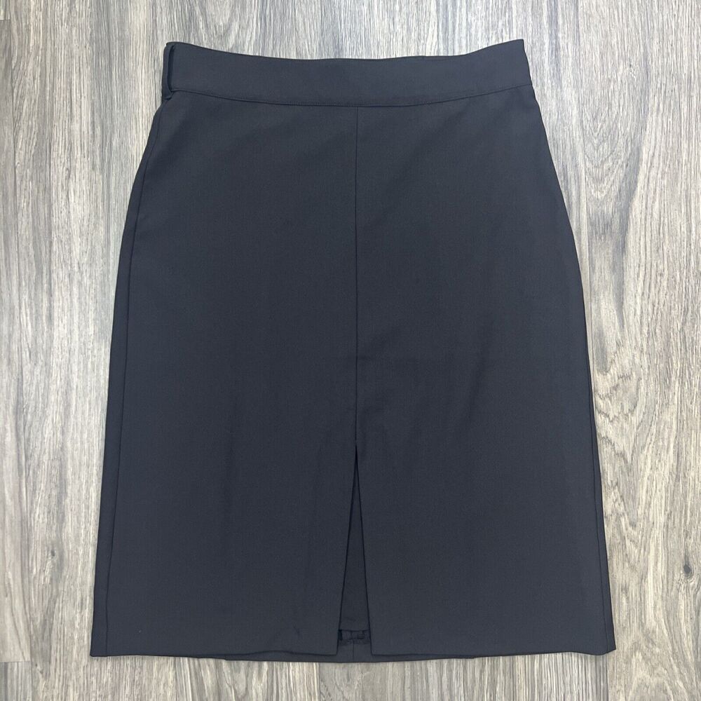Banana Republic A-line Front Slit Knee Length Classic Black Skirt Size 4